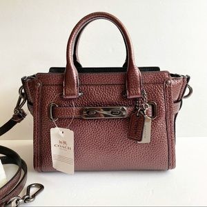 Coach 35990 Swagger 20 Metallic Cherry Crossbody Bag